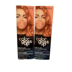 2 Pack - Clairol Color Gloss Up Semi Permanent Toning Color Hair Rose All Day